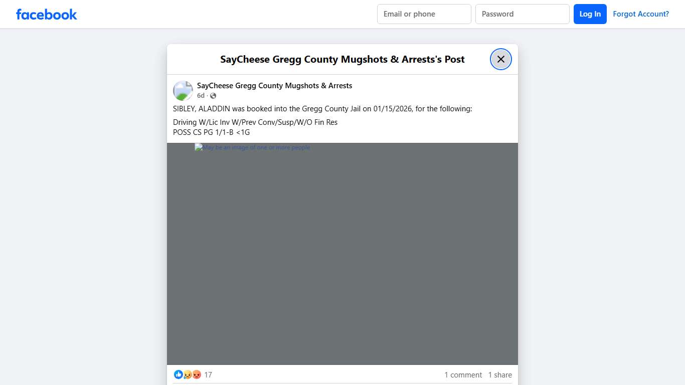 SIBLEY,... - SayCheese Gregg County Mugshots & Arrests | Facebook